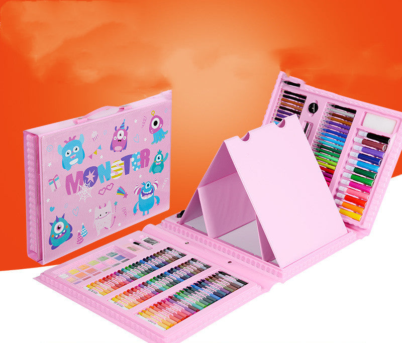 176 Pieces Of Painting Gift Box Art Supplies New Year Gift Primary School Stationery Learning Painting Watercolor Pen Set