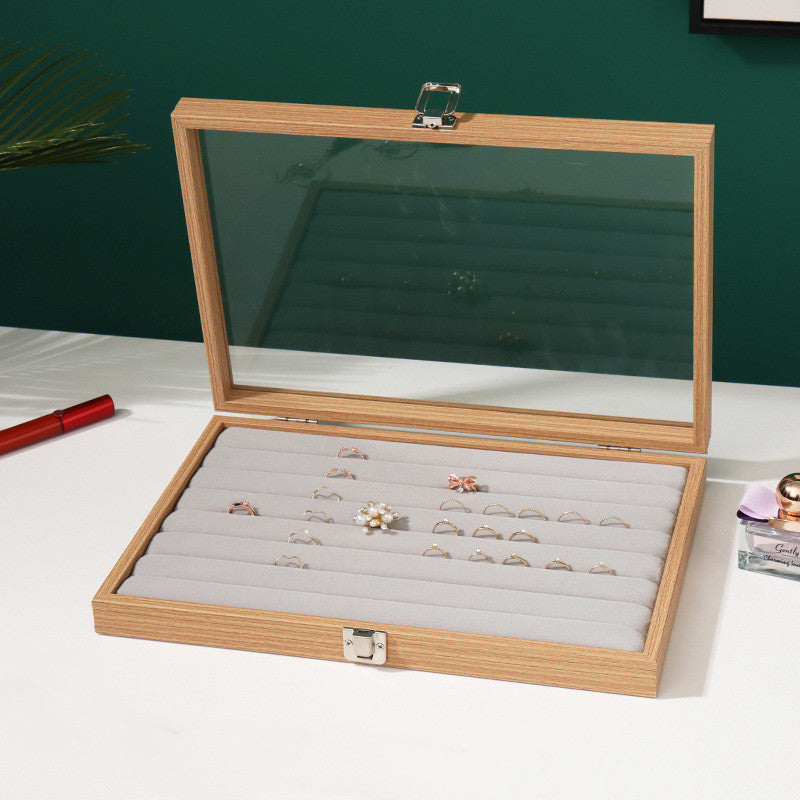 Rosewood Grain Jewelry Storage And Organization Box