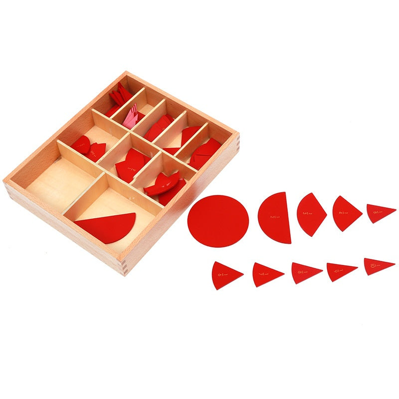 Montessori Primary School Mathematics Teaching Aids Wooden Round Decomposition Angle Meter